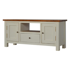 Country Two-Tone Media Unit | TV Storage Cabinet | Rustic Contrast Finish