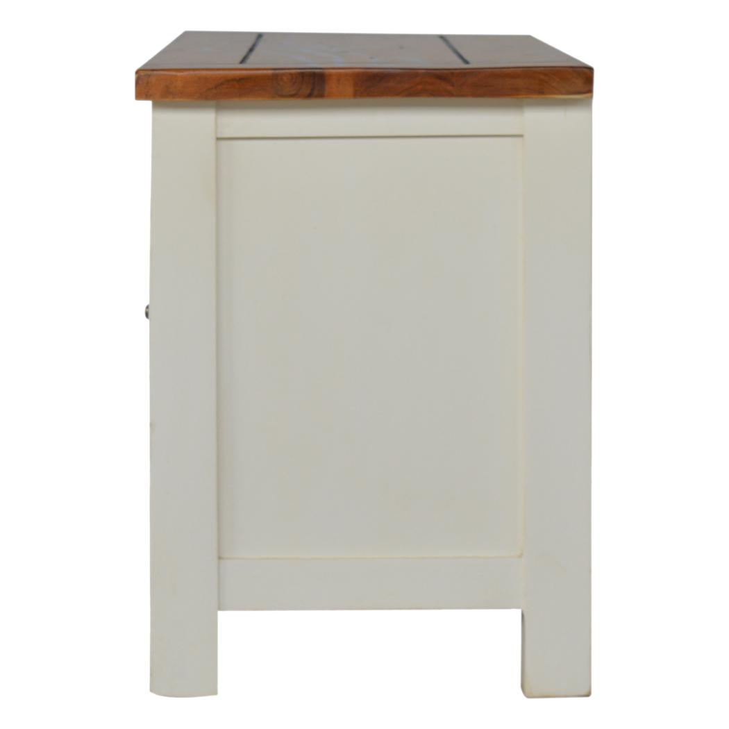 Country Two-Tone Media Unit | TV Storage Cabinet | Rustic Contrast Finish