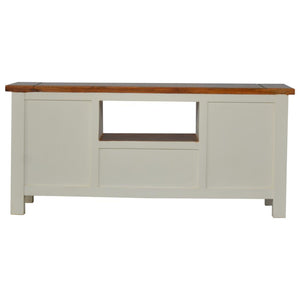 Country Two-Tone Media Unit | TV Storage Cabinet | Rustic Contrast Finish