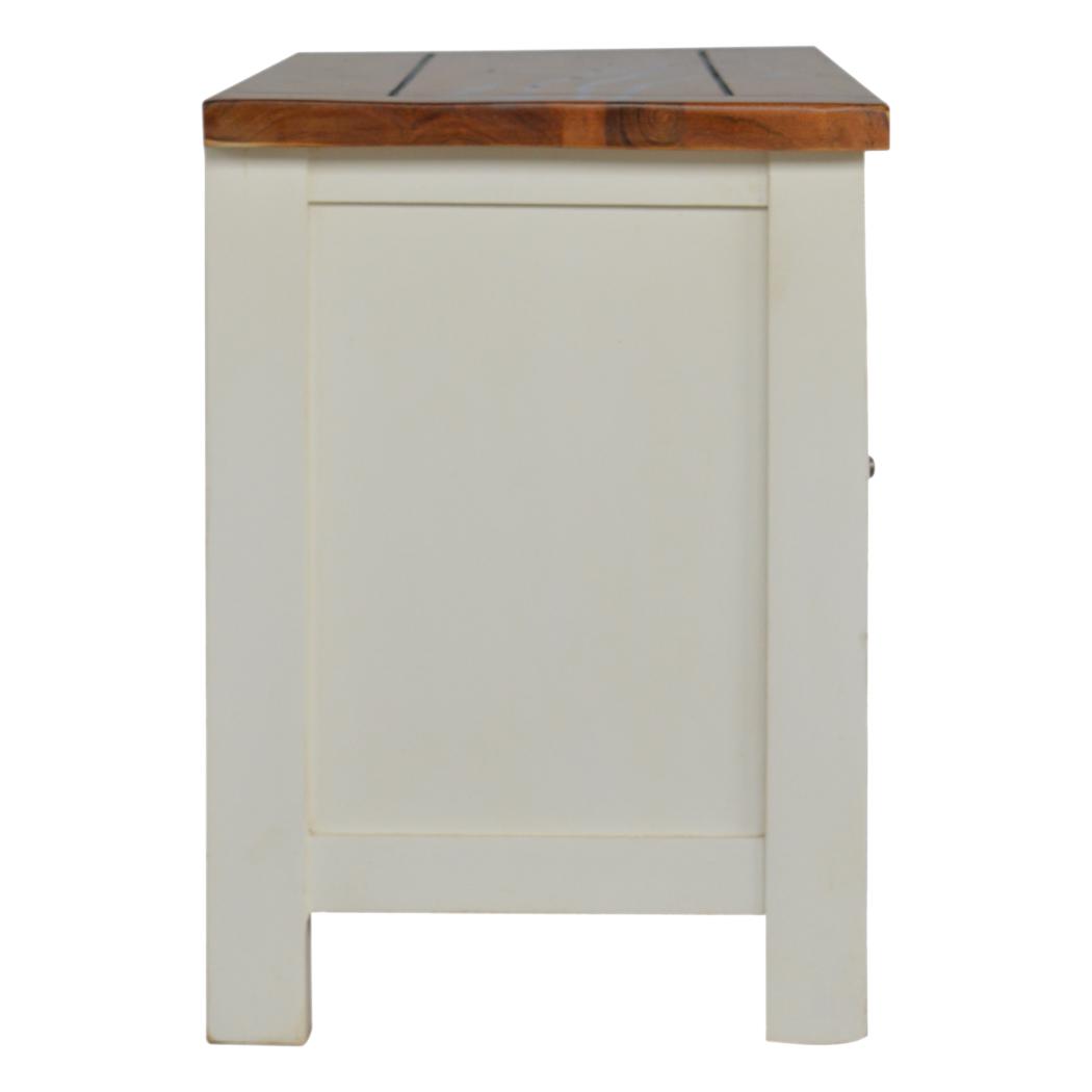 Country Two-Tone Media Unit | TV Storage Cabinet | Rustic Contrast Finish
