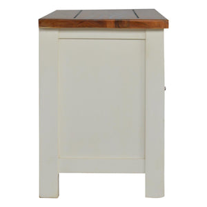 Country Two-Tone Media Unit | TV Storage Cabinet | Rustic Contrast Finish