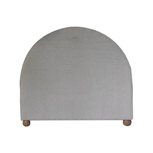 Cream Bouclé Double Bed | Upholstered Bed Frame | Serpentine Headboard | Wooden Slat Base