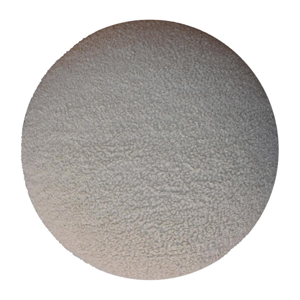 Cream Bouclé Mushroom Footstool | Rounded Upholstered Stool | Soft Neutral Accent