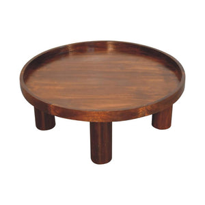 Crescent Coffee Table | Solid Mango Wood | Chestnut Finish