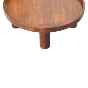 Crescent Coffee Table | Solid Mango Wood | Chestnut Finish