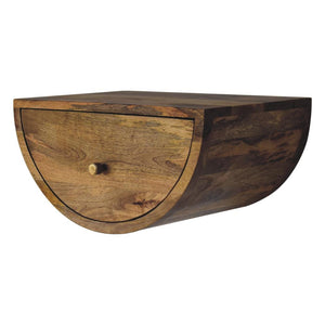 Crescent Floating Bedside Table | Wall-Mounted Bedroom Storage