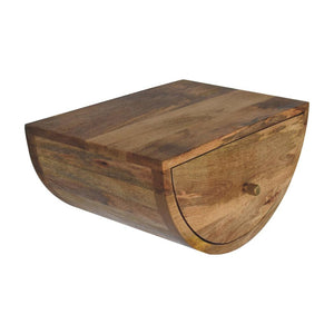 Crescent Floating Bedside Table | Wall-Mounted Bedroom Storage