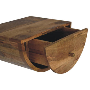 Crescent Floating Bedside Table | Wall-Mounted Bedroom Storage