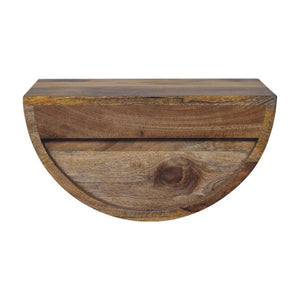 Crescent Floating Bedside Table | Wall-Mounted Bedroom Storage