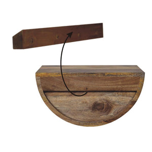 Crescent Floating Bedside Table | Wall-Mounted Bedroom Storage