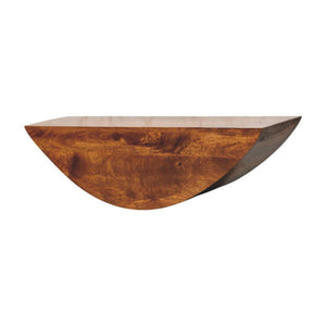 Crescent Floating Wall Shelf | Solid Mango Wood | Curved Display Ledge