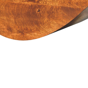Crescent Floating Wall Shelf | Solid Mango Wood | Curved Display Ledge