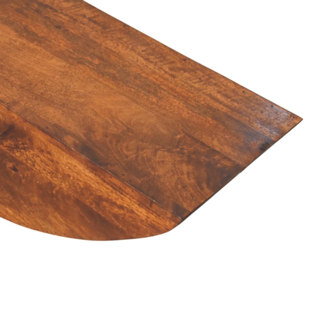 Crescent Floating Wall Shelf | Solid Mango Wood | Curved Display Ledge