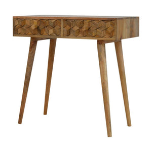 Cube Carved Console Table | Cube-Carved Detail | Hallway Console