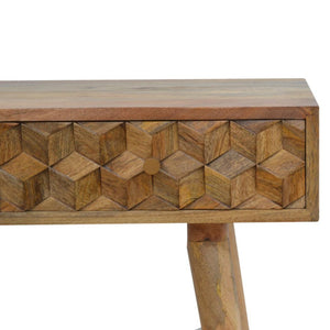 Cube Carved Console Table | Cube-Carved Detail | Hallway Console