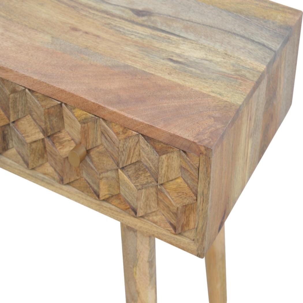 Cube Carved Console Table | Cube-Carved Detail | Hallway Console