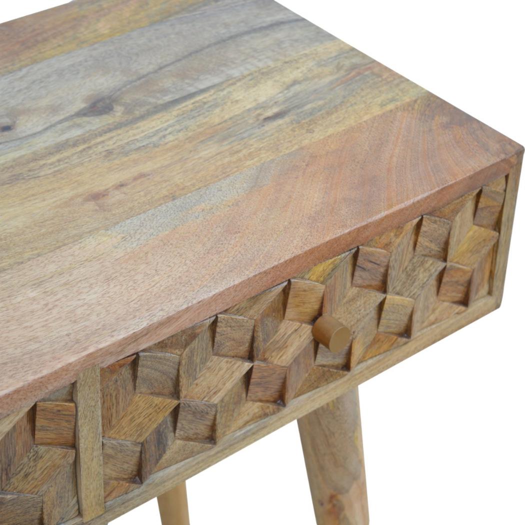 Cube Carved Console Table | Cube-Carved Detail | Hallway Console