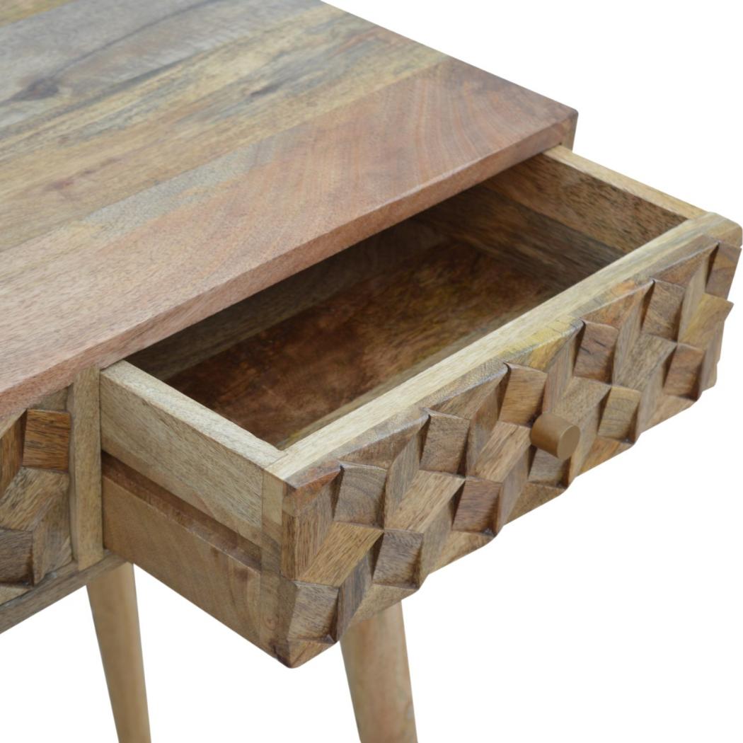 Cube Carved Console Table | Cube-Carved Detail | Hallway Console