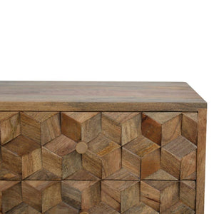 Cube Carved Media Unit | Cube-Carved Detail | TV & Media Storage