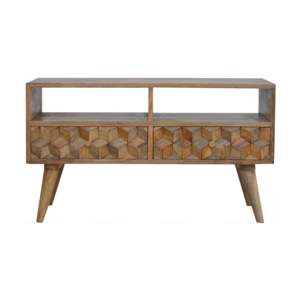 Cube Carved TV Unit | Cube-Carved Detail | TV & Media Storage