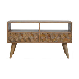 Cube Carved TV Unit | Cube-Carved Detail | TV & Media Storage