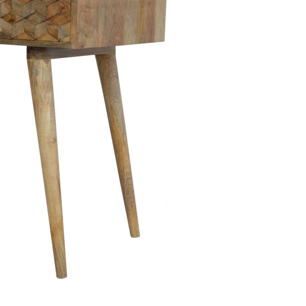 Cube Carved Writing Desk | Cube-Carved Detail | Home Office Desk