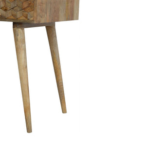 Cube Carved Writing Desk | Cube-Carved Detail | Home Office Desk