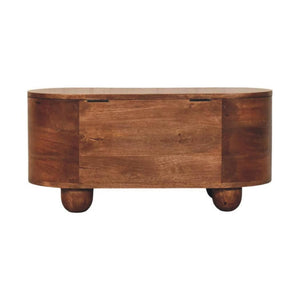 Curva Storage Trunk | Solid Mango Wood | Rounded Profile | Blanket Box and Coffee Table