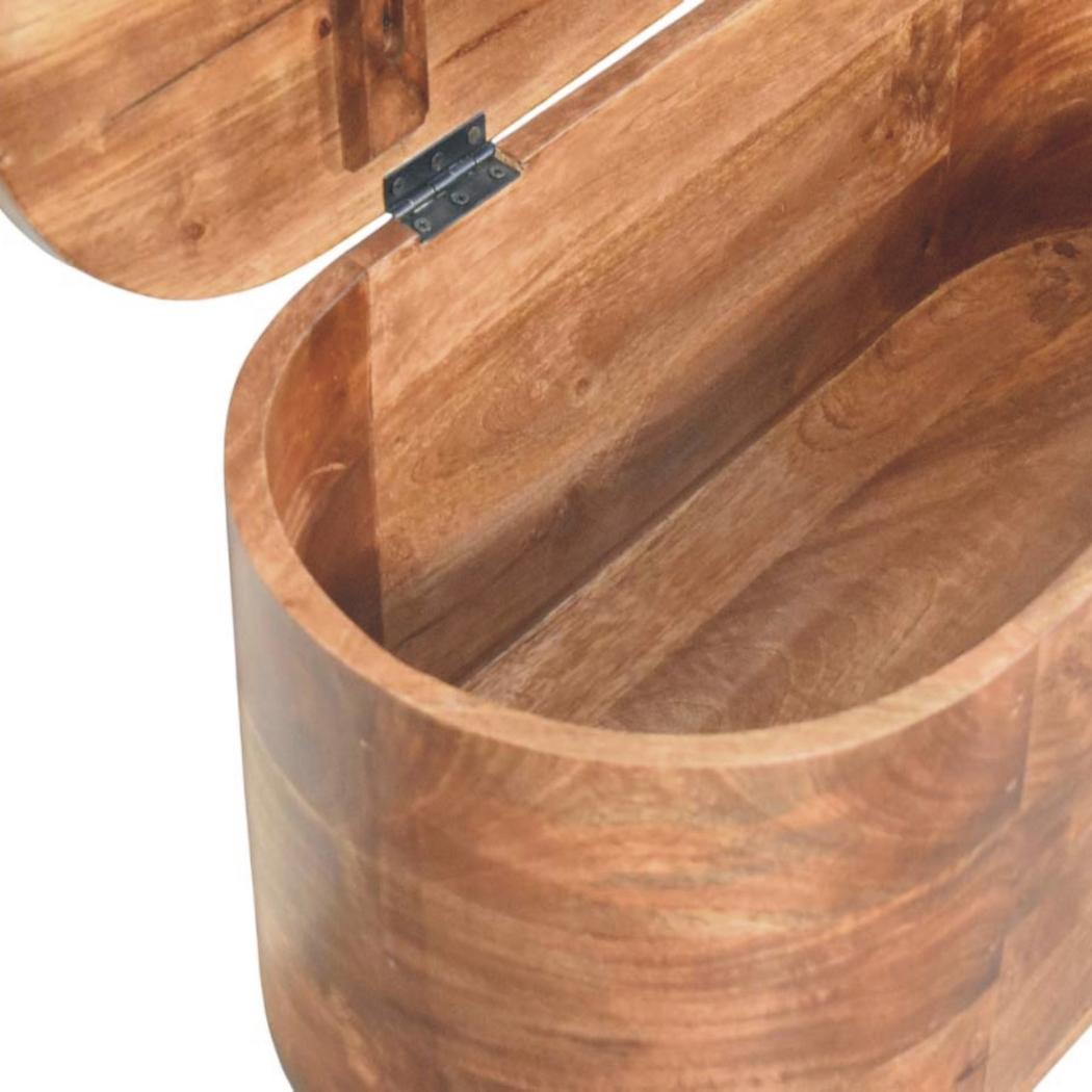 Curva Storage Trunk | Solid Mango Wood | Rounded Profile | Blanket Box and Coffee Table