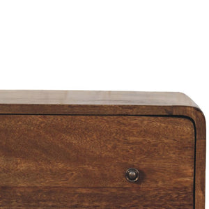 Curve Edge 3 Drawer Chest | Solid Wood Bedroom Storage