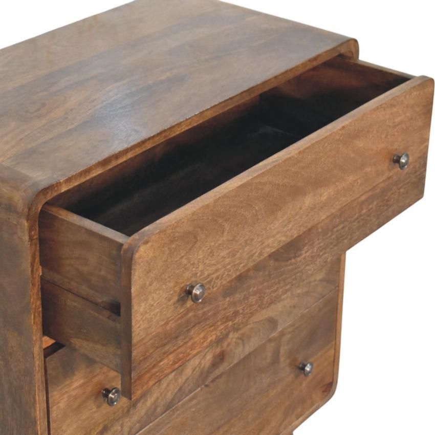 Curve Edge 3 Drawer Chest | Solid Wood Bedroom Storage