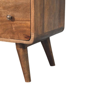 Curve Edge 3 Drawer Chest | Solid Wood Bedroom Storage