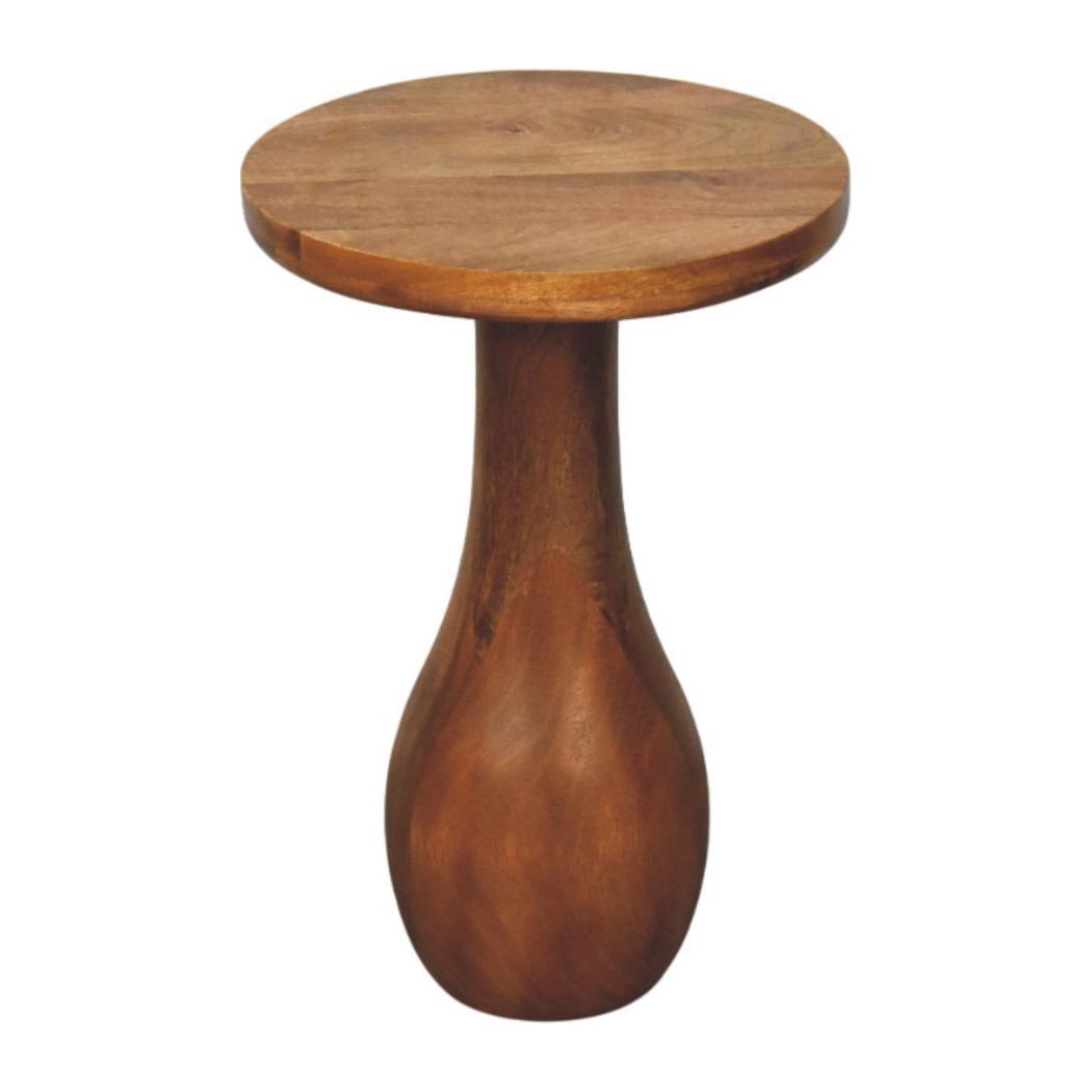 Curved Base Side Table | Sculptural Form | Versatile Living Room Accent