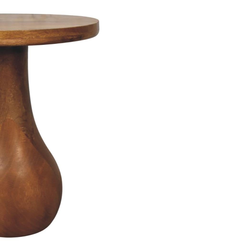 Curved Base Side Table | Sculptural Form | Versatile Living Room Accent