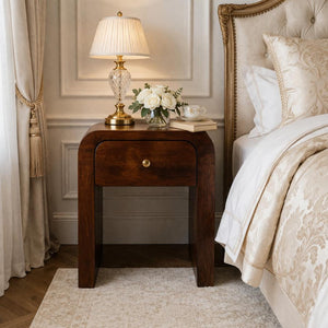 Curved Bedside Table | Sculptural Bedroom Storage