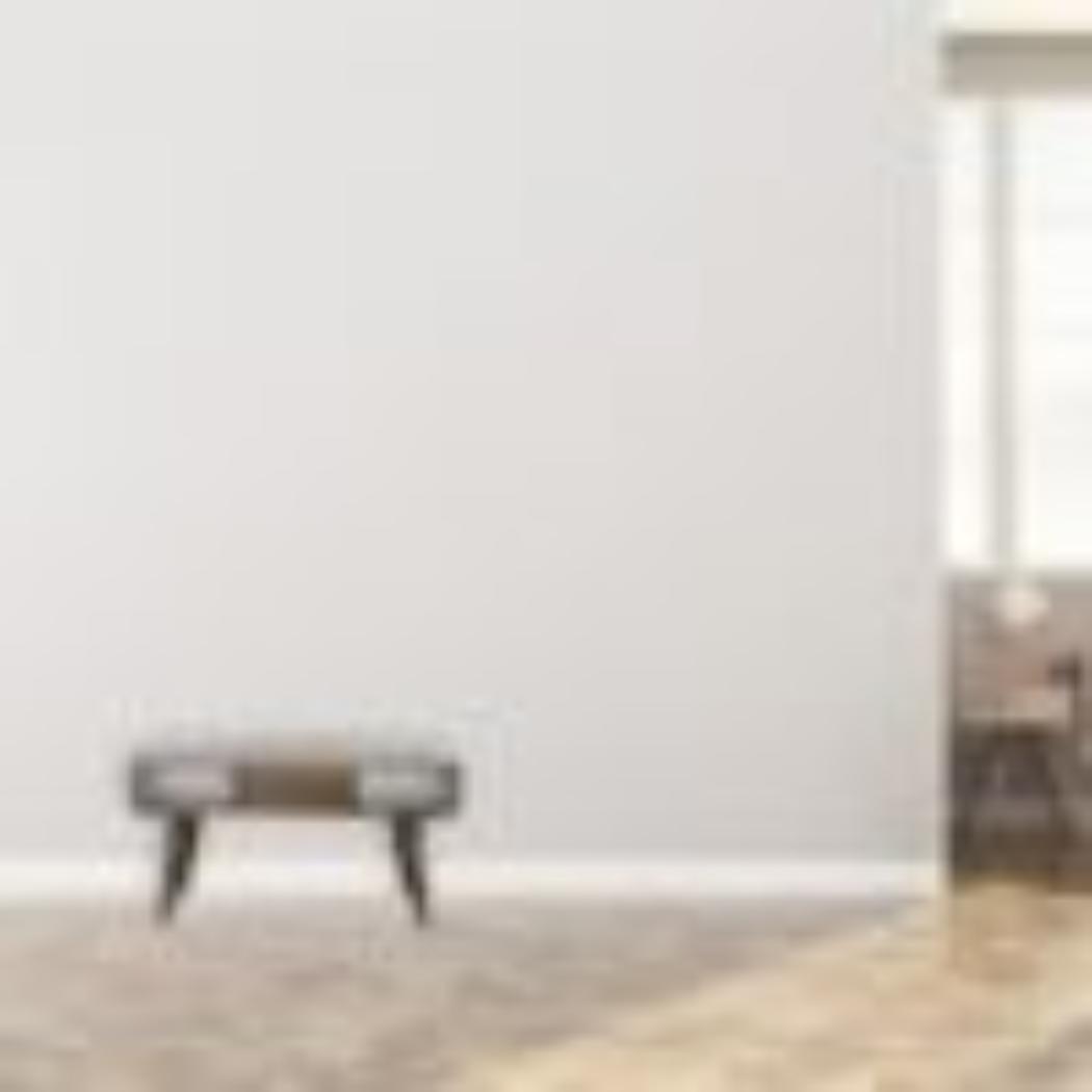 Curved Coffee Table | Solid Mango Wood | Grey Wash Finish | Rounded Living Room Table