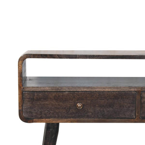 Curved Console Table | Ash Black Finish | Hallway Furniture