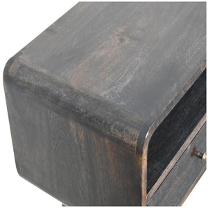 Curved Console Table | Ash Black Finish | Hallway Furniture