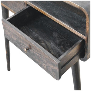 Curved Console Table | Ash Black Finish | Hallway Furniture