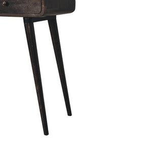 Curved Console Table | Ash Black Finish | Hallway Furniture