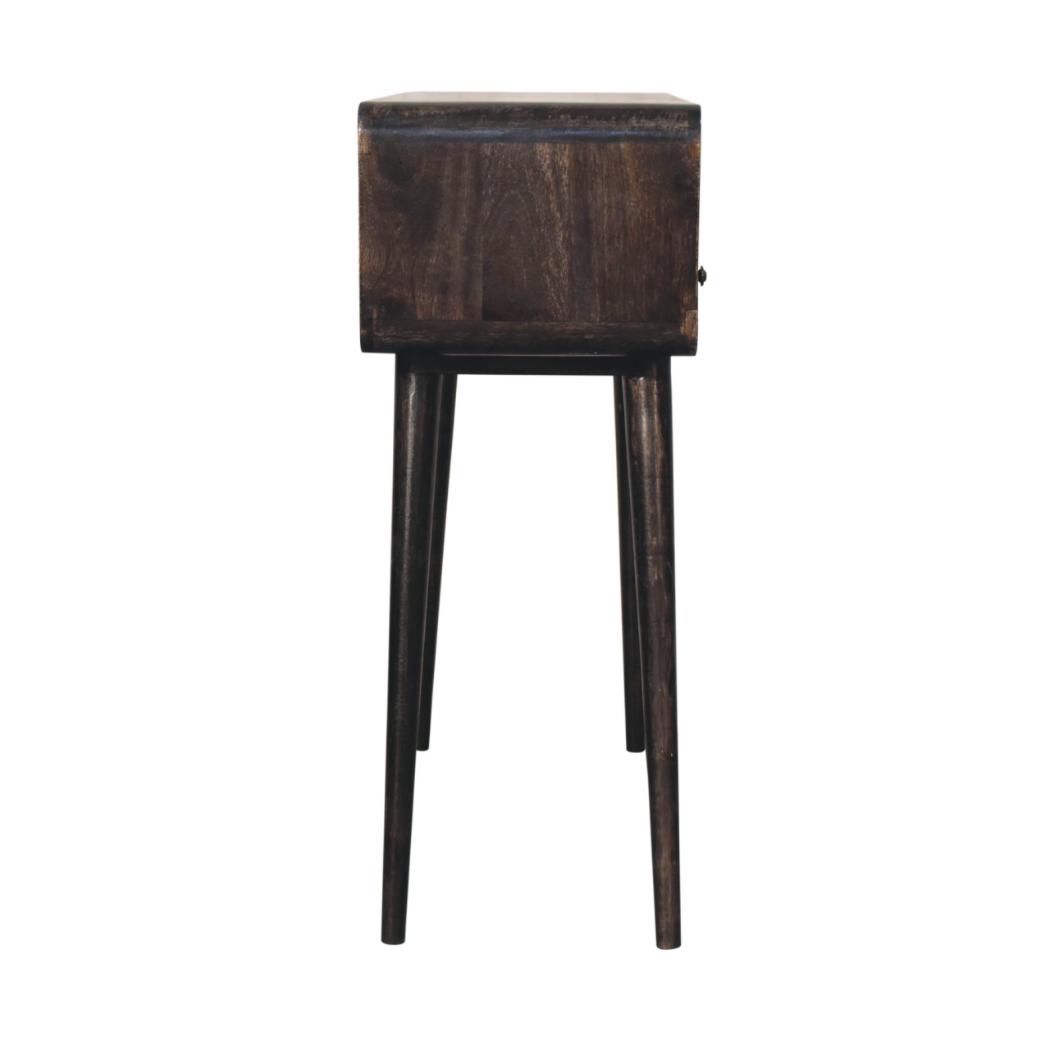 Curved Console Table | Ash Black Finish | Hallway Furniture
