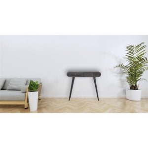 Curved Console Table | Solid Mango Wood | Ash Black Finish | Hallway Furniture