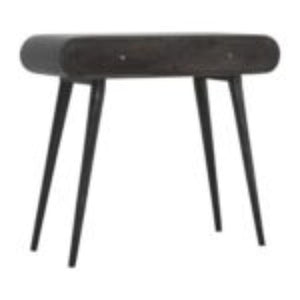 Curved Console Table | Solid Mango Wood | Ash Black Finish | Hallway Furniture
