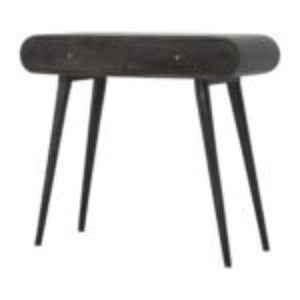 Curved Console Table | Solid Mango Wood | Ash Black Finish | Hallway Furniture