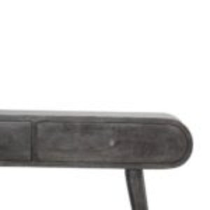 Curved Console Table | Solid Mango Wood | Ash Black Finish | Hallway Furniture