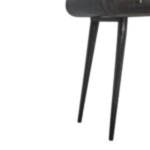 Curved Console Table | Solid Mango Wood | Ash Black Finish | Hallway Furniture