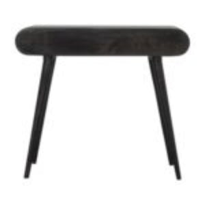 Curved Console Table | Solid Mango Wood | Ash Black Finish | Hallway Furniture