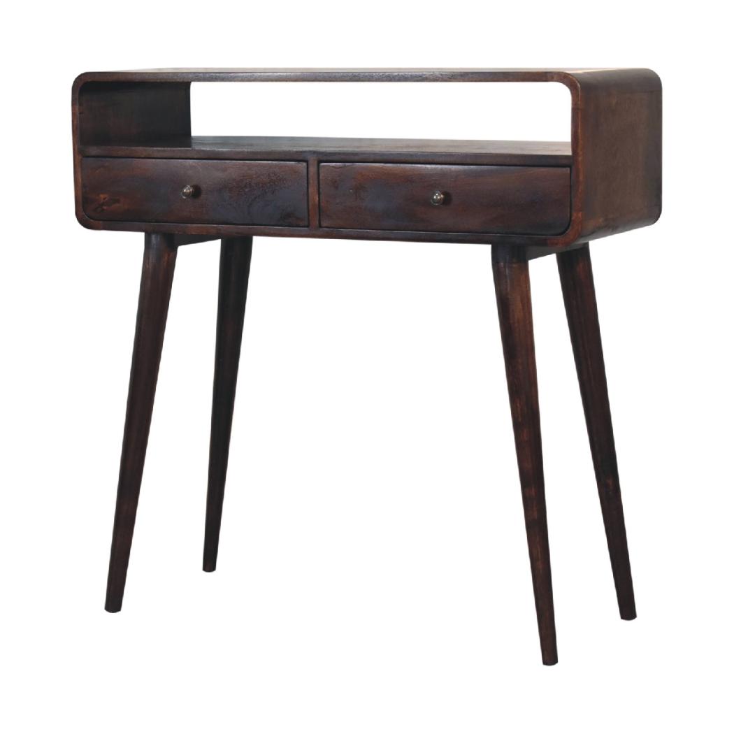 Curved Console Table | Walnut Finish | Hallway & Entryway Furniture