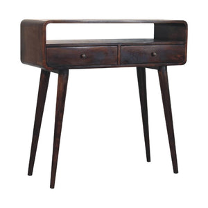 Curved Console Table | Walnut Finish | Hallway & Entryway Furniture