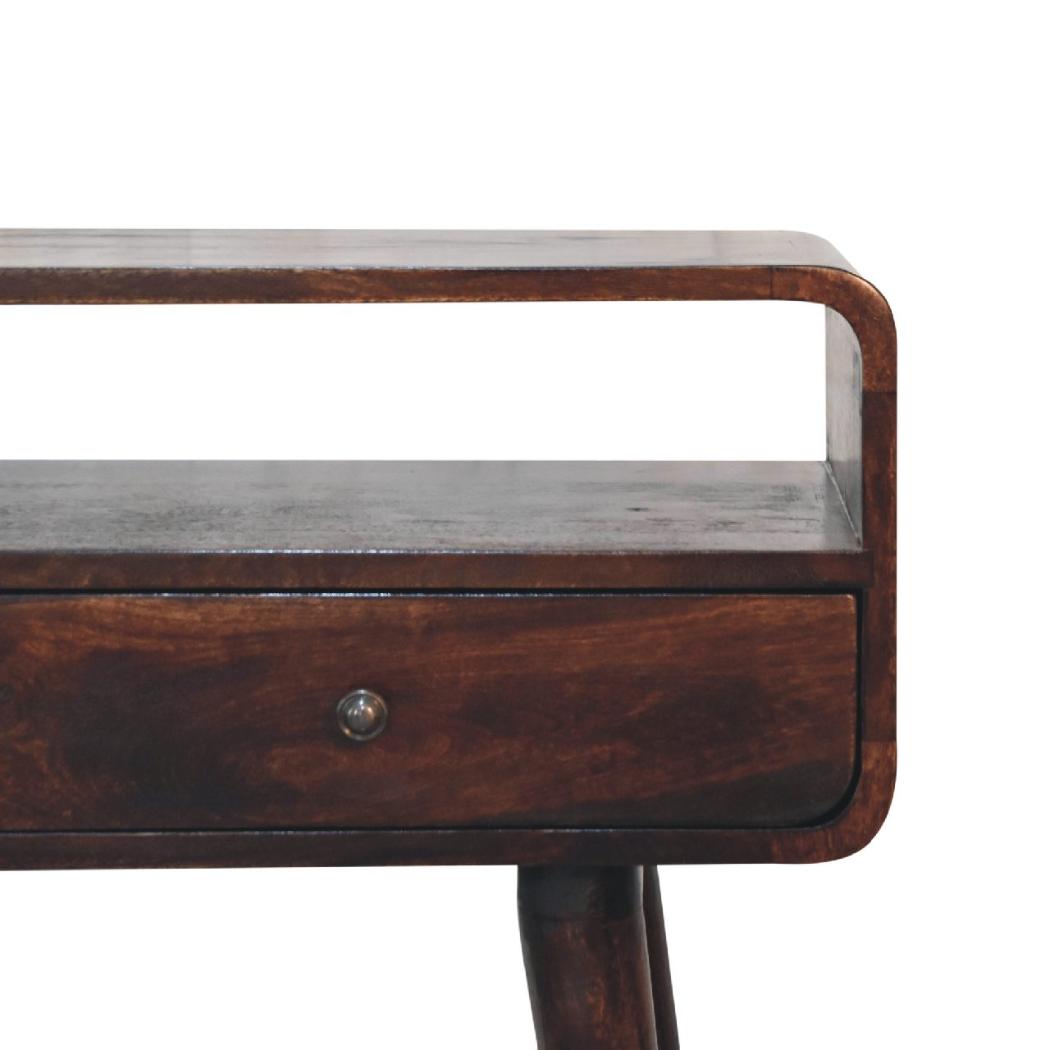 Curved Console Table | Walnut Finish | Hallway & Entryway Furniture
